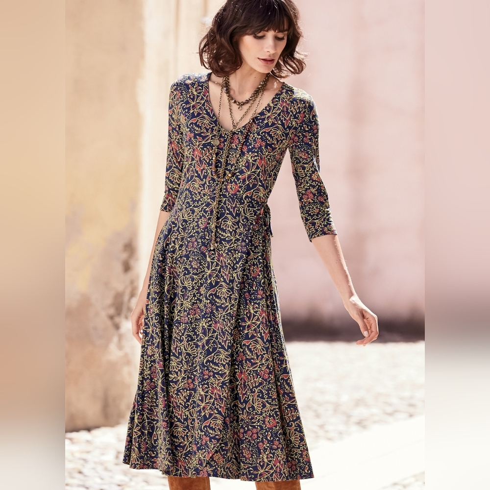 Peruvian Connection Women's Sylvie Floral Midi Dress